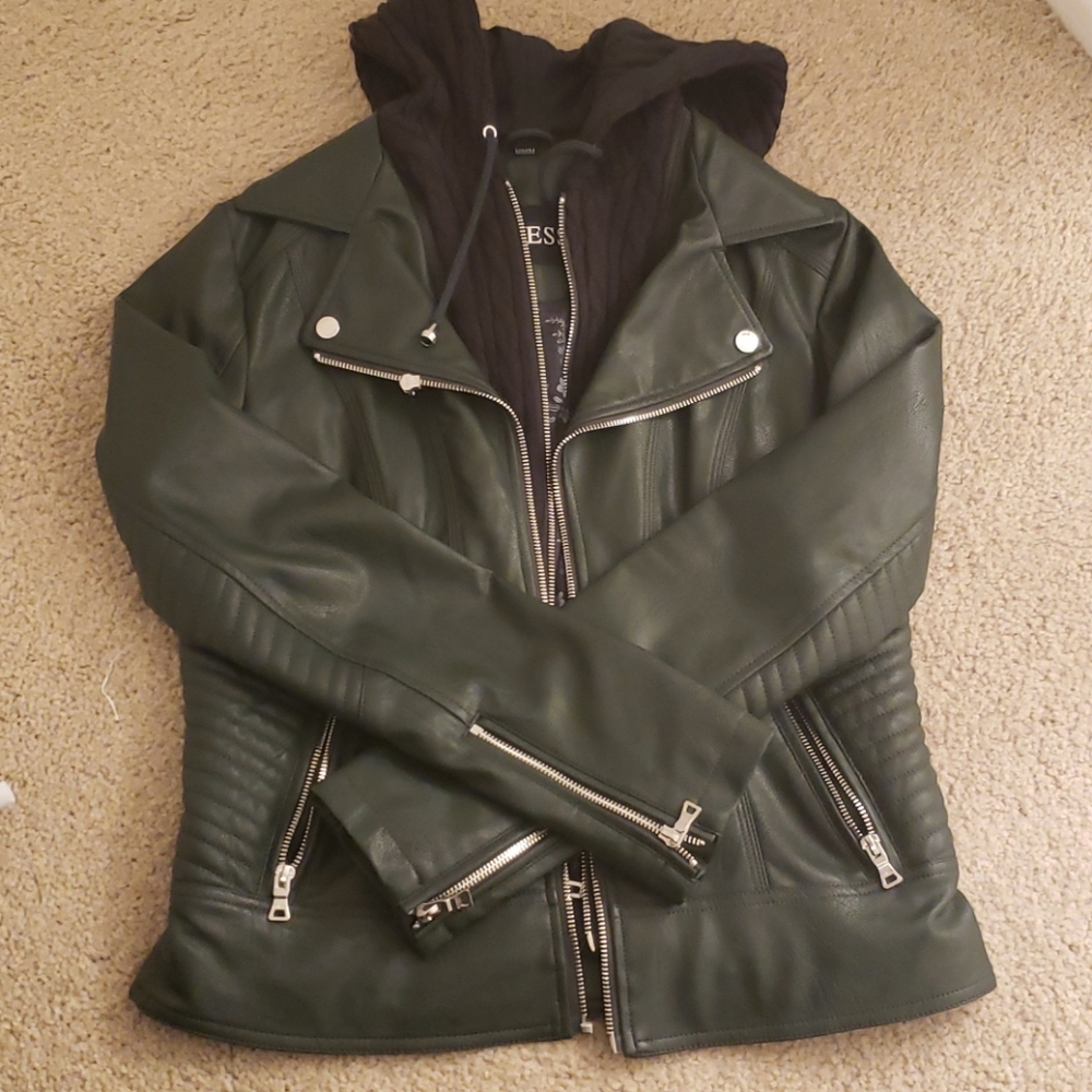 NWOT Guess moto leather jacket
